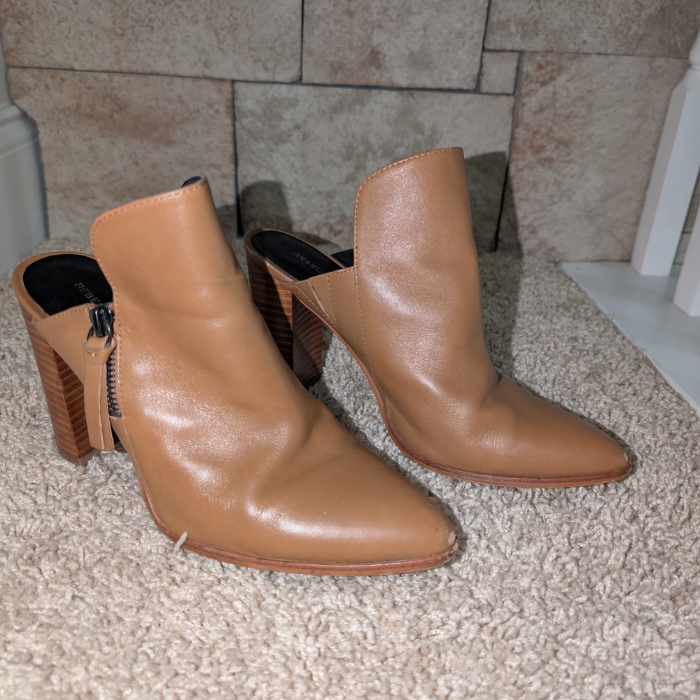 Rebecca Minkoff Camel Leather Mules